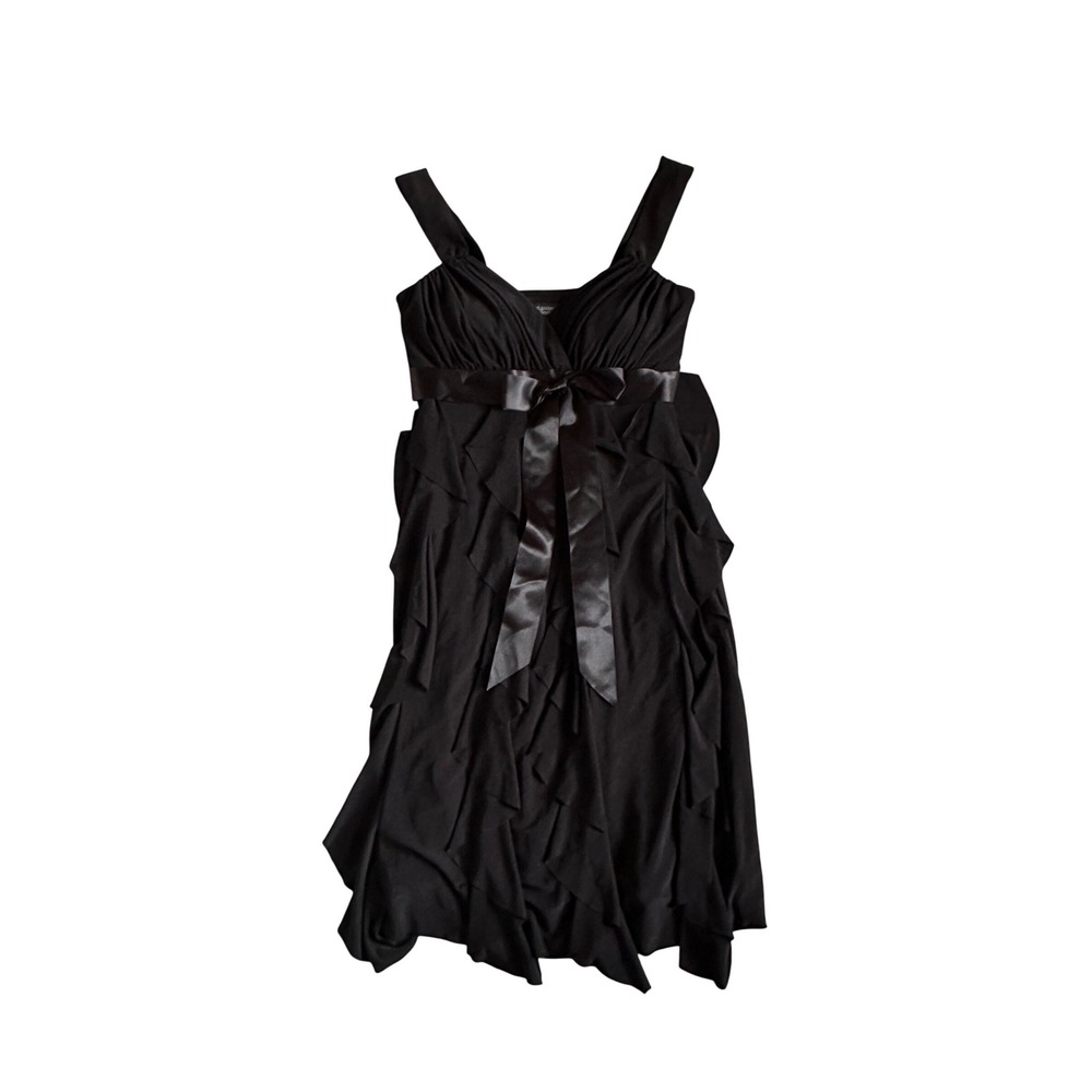 Y2K Dressbarn Collection Waterfall Mini‎ Dress Womens 6 Whimsigoth Bow Coquette